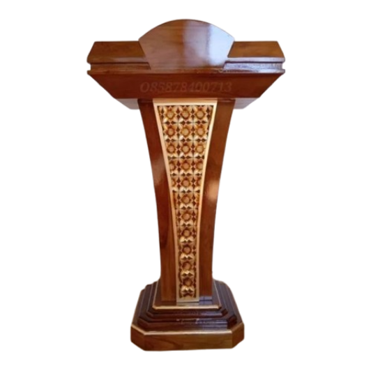 Podium Kayu Coklat